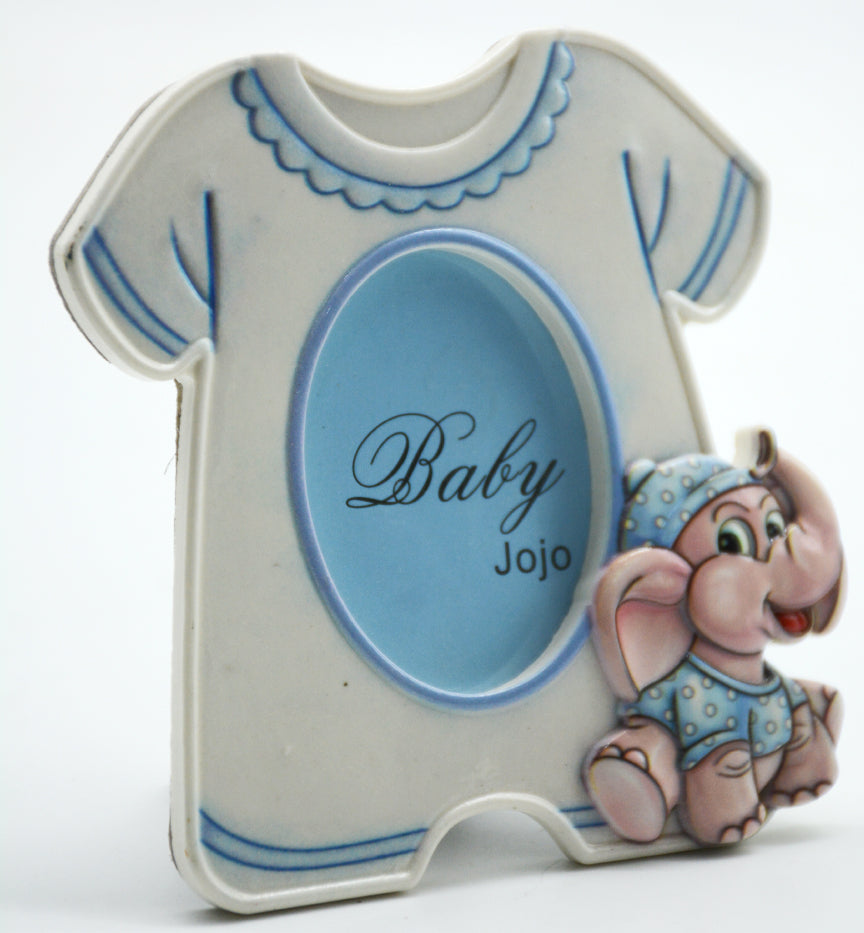 CERAMIC PHOTO FRAME DRESS SHAPE BLUE      اطار صورة سيراميك - ثوب ازرق