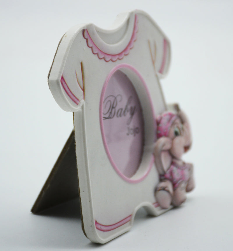 CERAMIC PHOTO FRAME DRESS SHAPE PINK    اطار صورة سيراميك - ثوب زهري