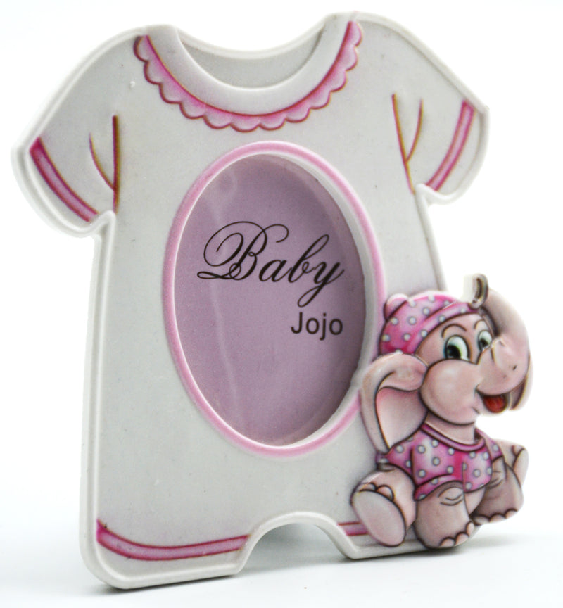 CERAMIC PHOTO FRAME DRESS SHAPE PINK    اطار صورة سيراميك - ثوب زهري