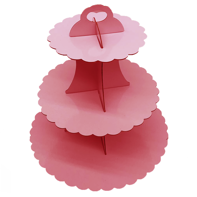 KANARI CUP CAKE STAND 3LAYER PINK