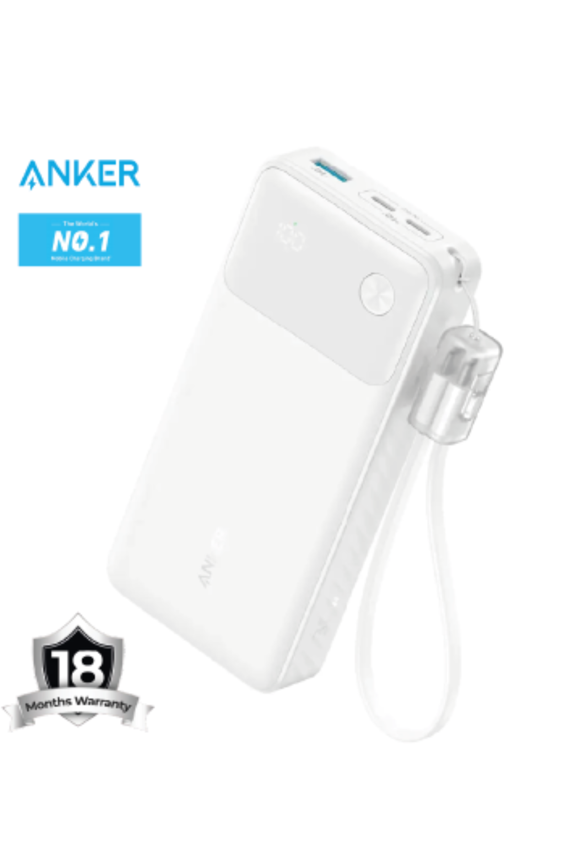 ANKER POWER BANK POWERCORE 20000MAH PD 30W WHITE