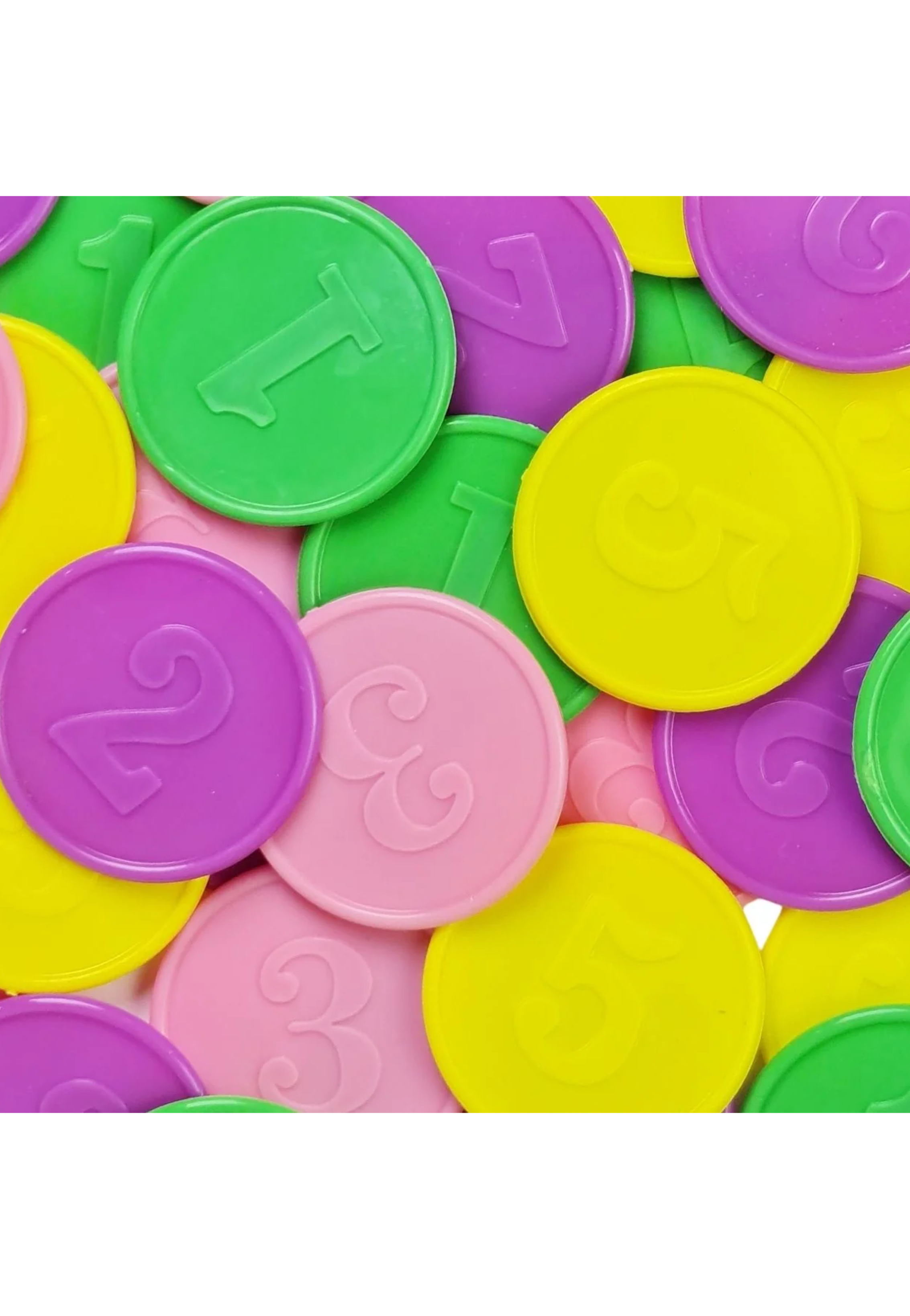 COLORFUL PLASTIC COINS FOR CLASSROOM ENGAGEMENT-100PCS SET