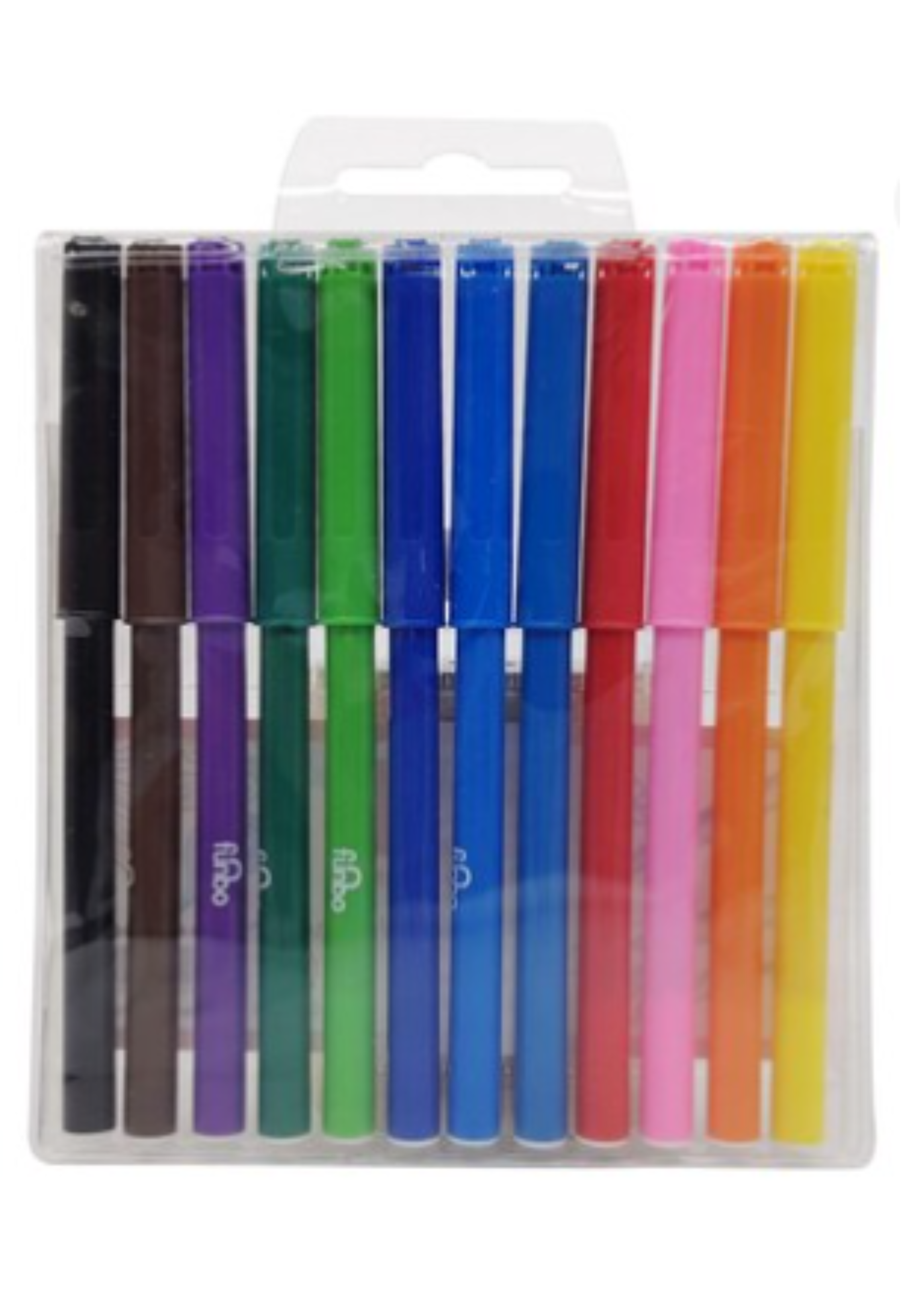 FUNBO FELT TIP ROUND 12COLORS PACK