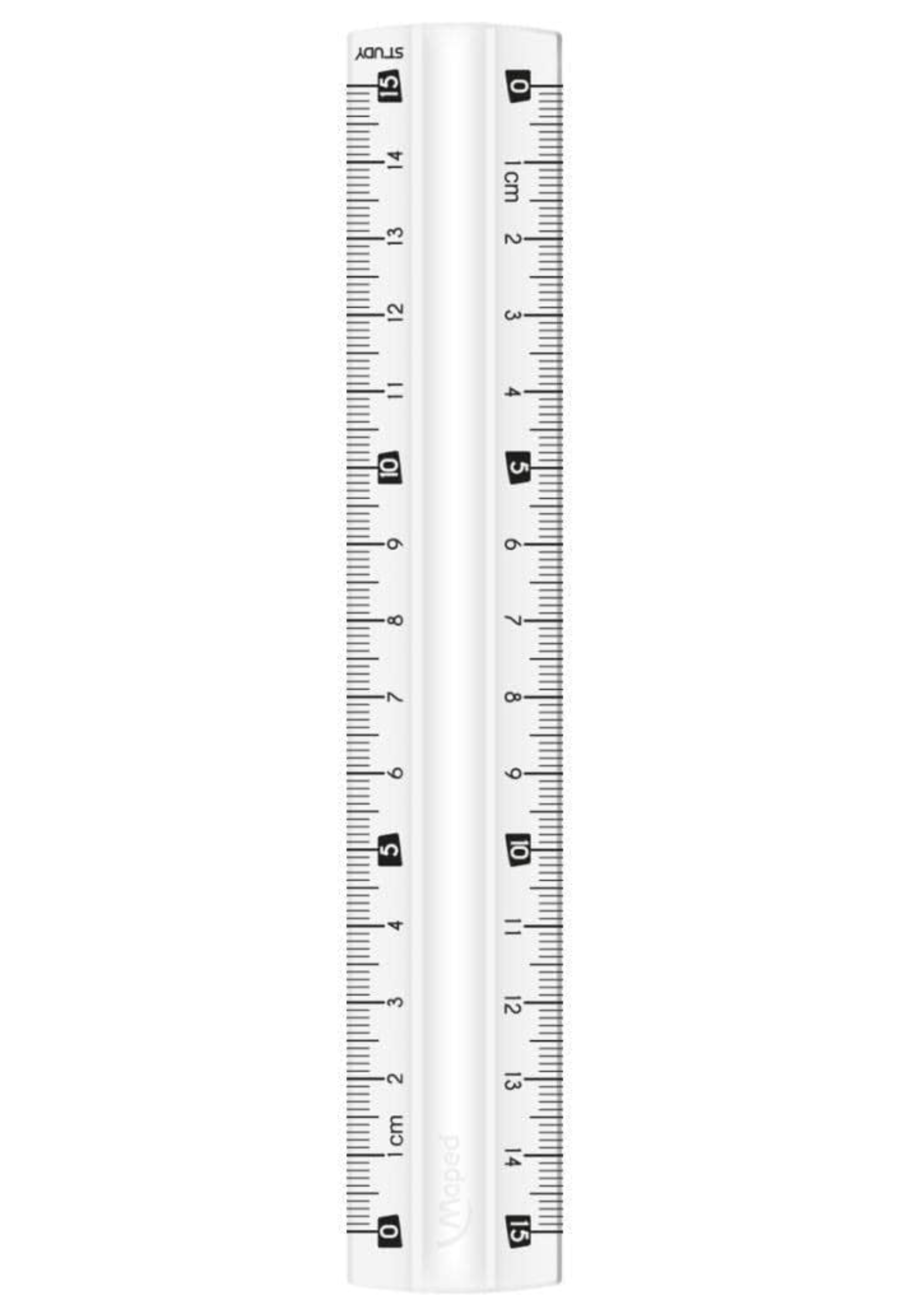 MAPED RULER STUDY UNBREAKABLE 15CM CLEAR