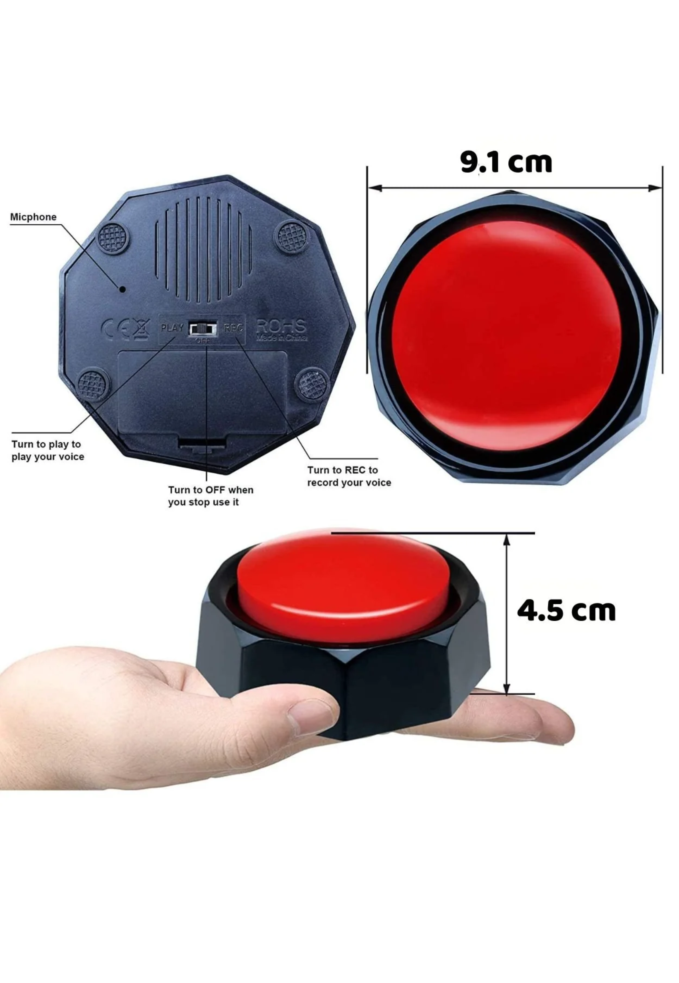 RECORDABLE FUN BUZZERS 2PCS SET