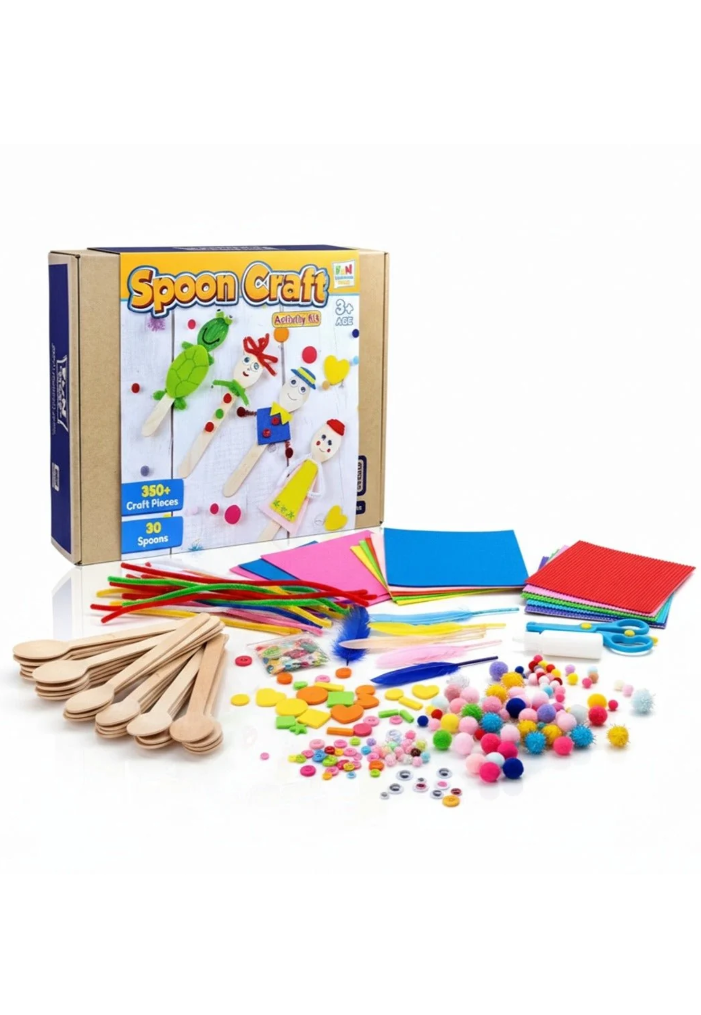 SPOON CRAFT ACTIVITY KIT FOR KIDS-350+ CRAFT PIECES