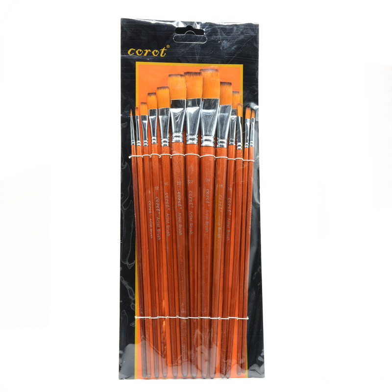 BIANYO COROT ARTIST BRUSH 13PCS FLAT