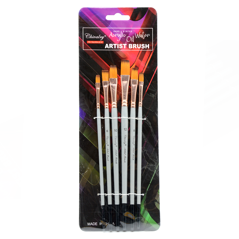 CHIVALRY ARTIST ROUND BRUSH 6PCS PKT