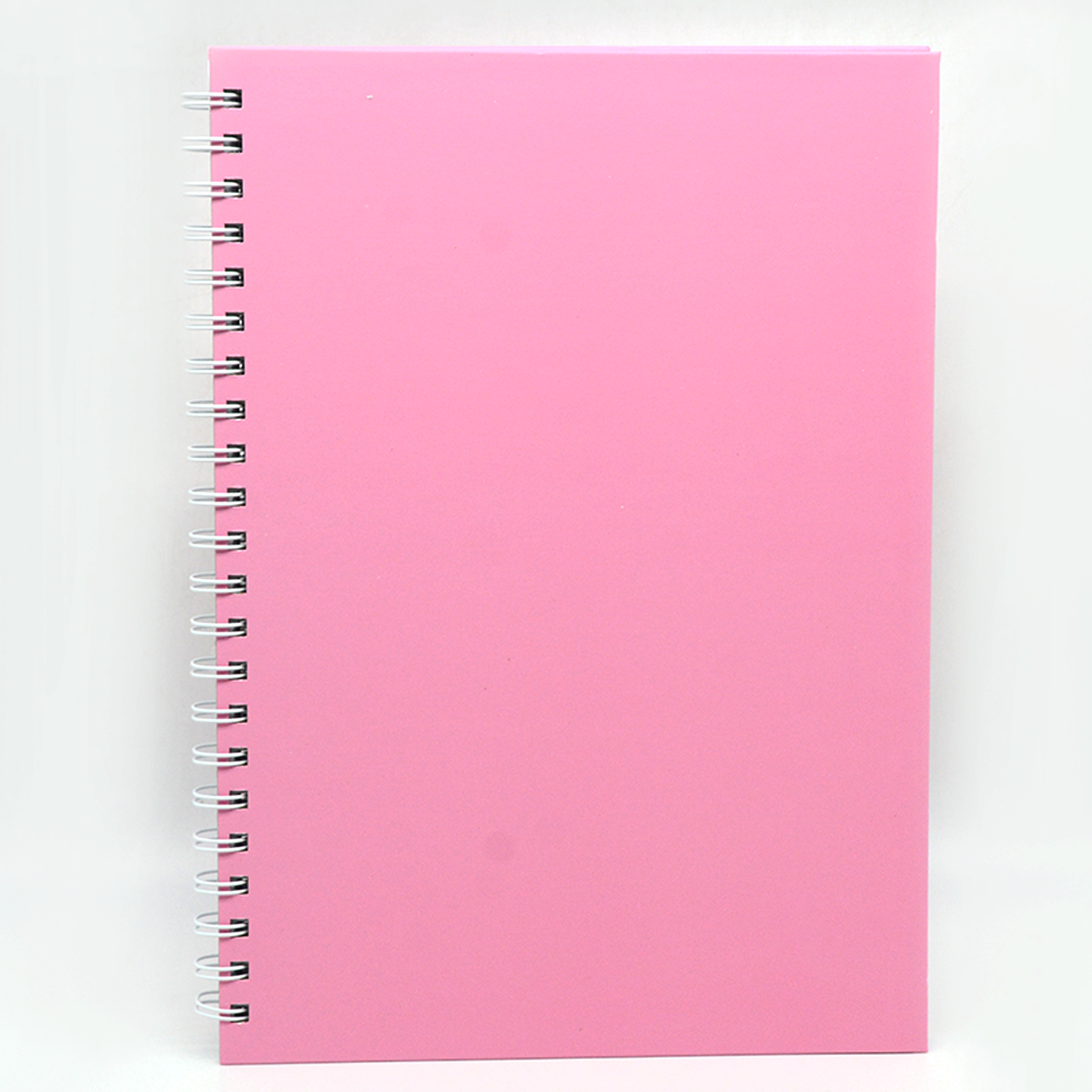 HARD COVER PLAIN SPIRAL 1LINE NOTEBOOK 100PAGE A4-LIGHT PINK
