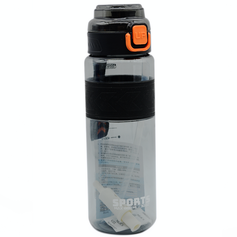 SPORTS TRANSPARENT WATER BOTTLE 880ML 6310-ASSTD