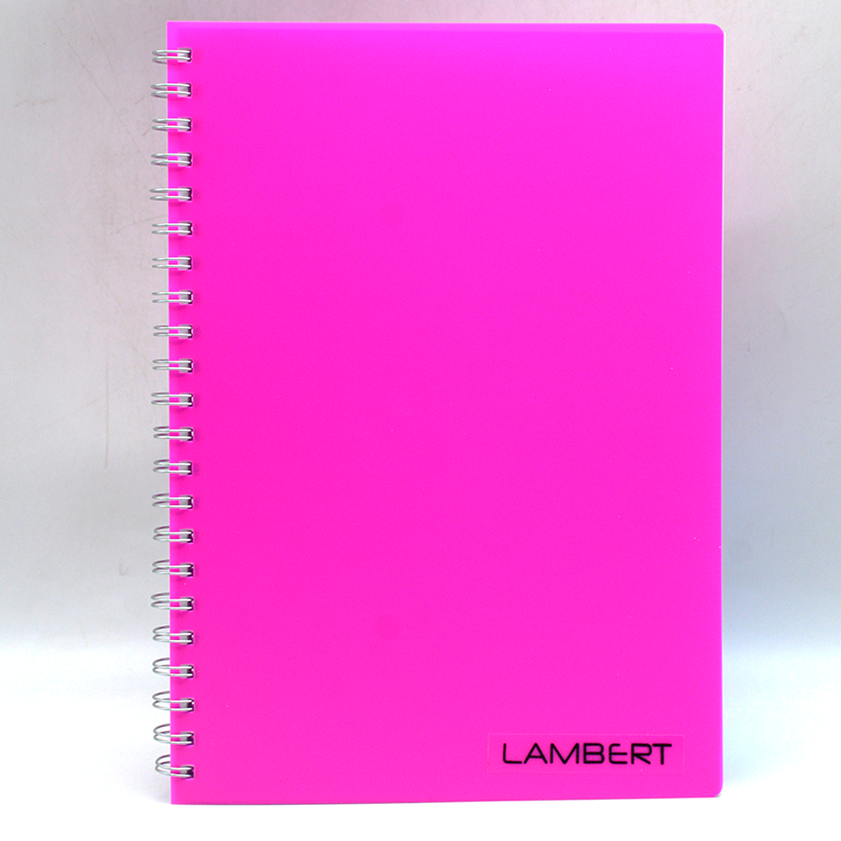 LAMBERT PP COVER SPIRAL 1LINE NOTE BOOK A4 100SH PINK