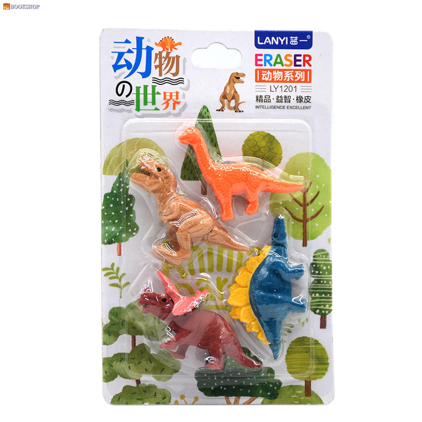 LANYI CUTE ANIMAL ERASER 4PCS BLISTER