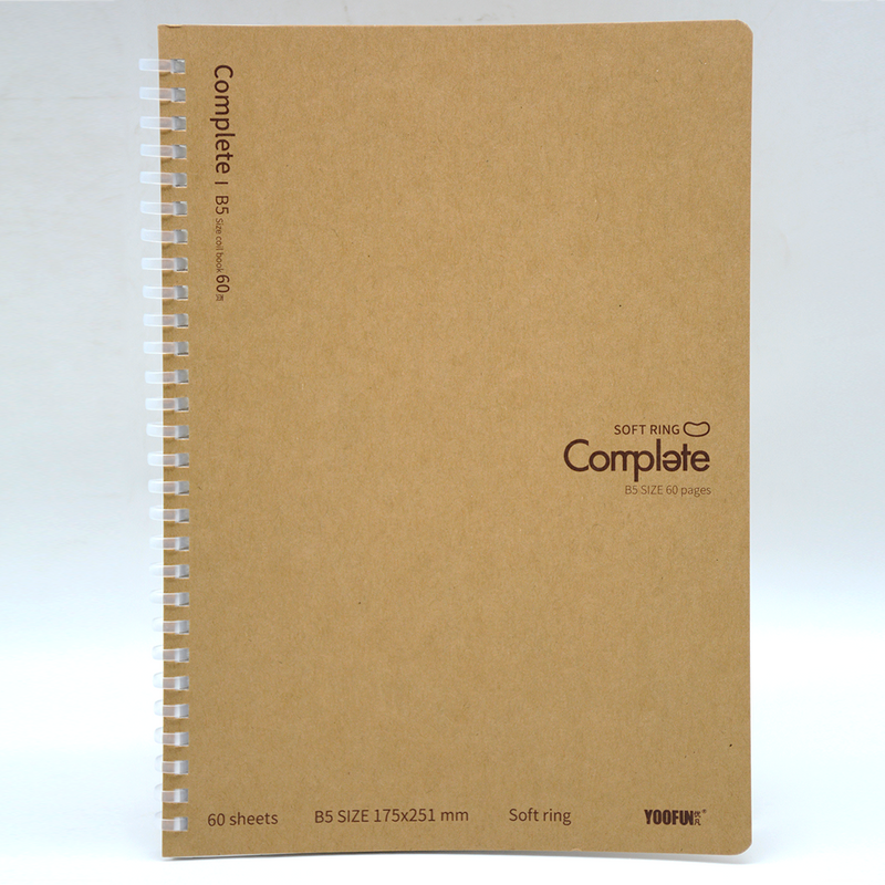 YOOFUN KRAFT COVER SOFT RING 1LINE NOTEBOOK 60SHT B5