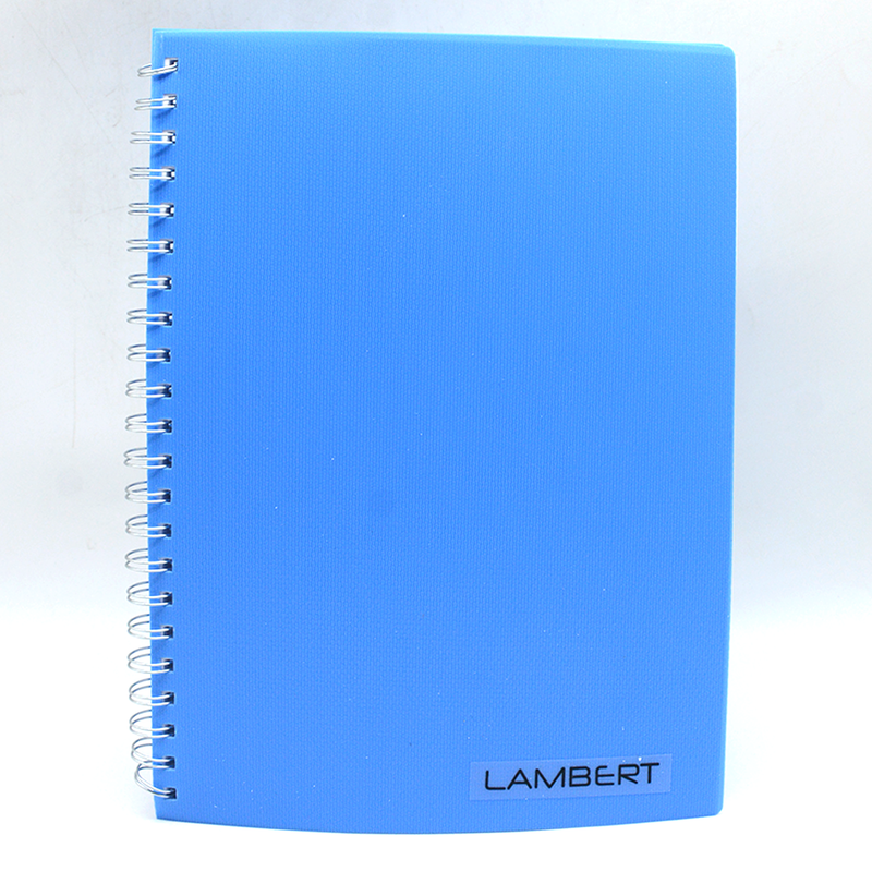 LAMBERT PP COVER SPIRAL 1LINE NOTE BOOK A4 100SH-LIGHT BLUE