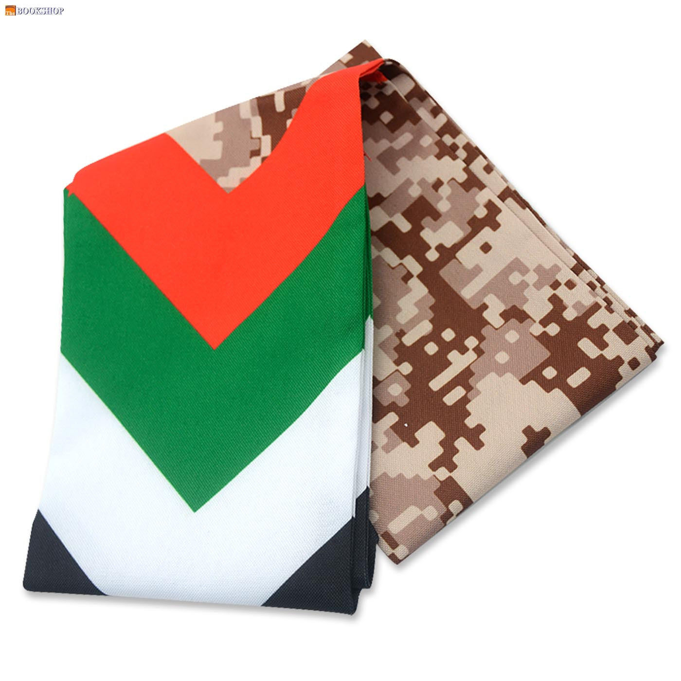 KIDS ARMY SCARF W/GOLD TASSEL & UAE COLOR FLAG