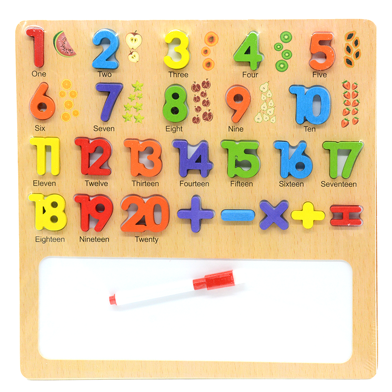 WOODEN PUZZLE BOARD A-Z ENGLISH LETTER A-3008