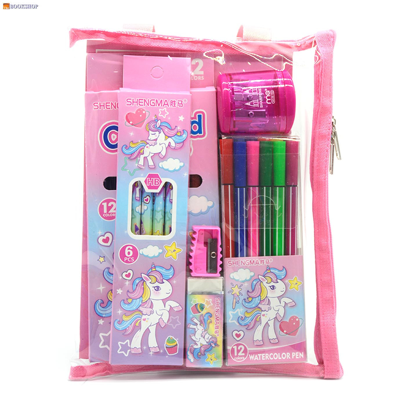 SHENGMA 6 IN1 STATIONERY SET IN ZIPPER BAG ASSTD TYPE-2