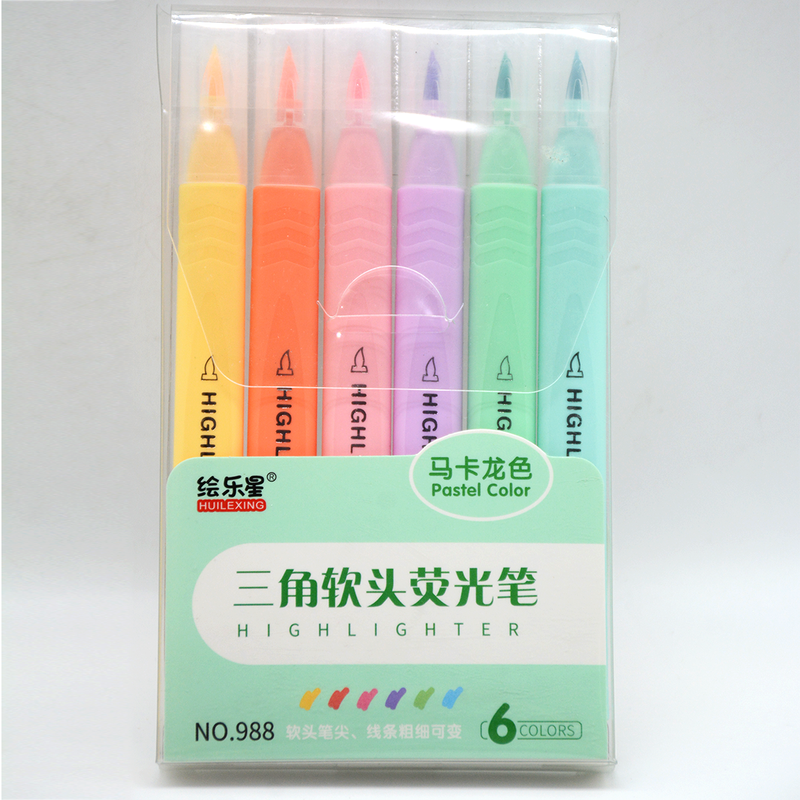 HUILEXING PASTEL COLOR HIGHLIGHTER 6PCS PACK