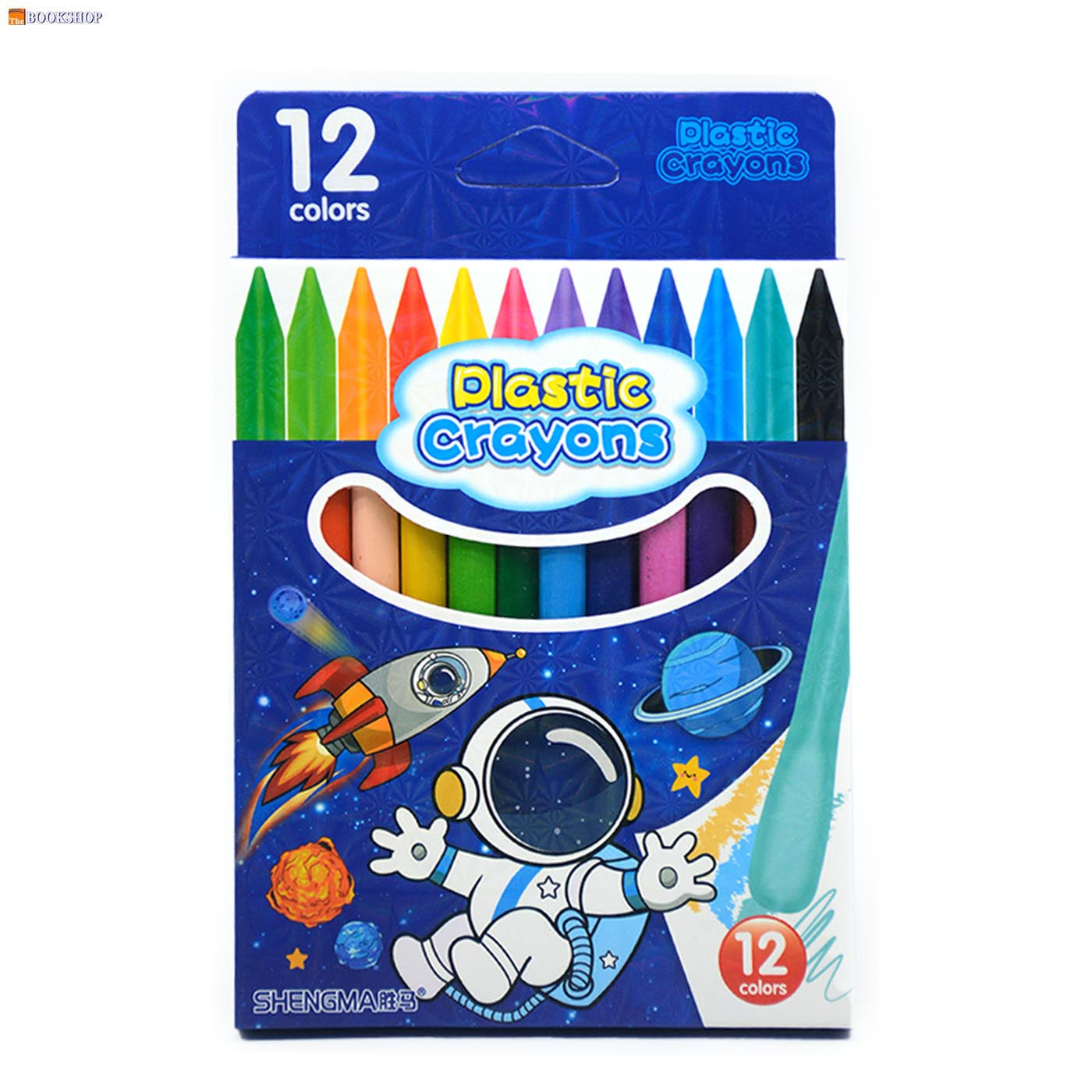 PLASTIC CRAYONS 12PCS PACK ASSTD
