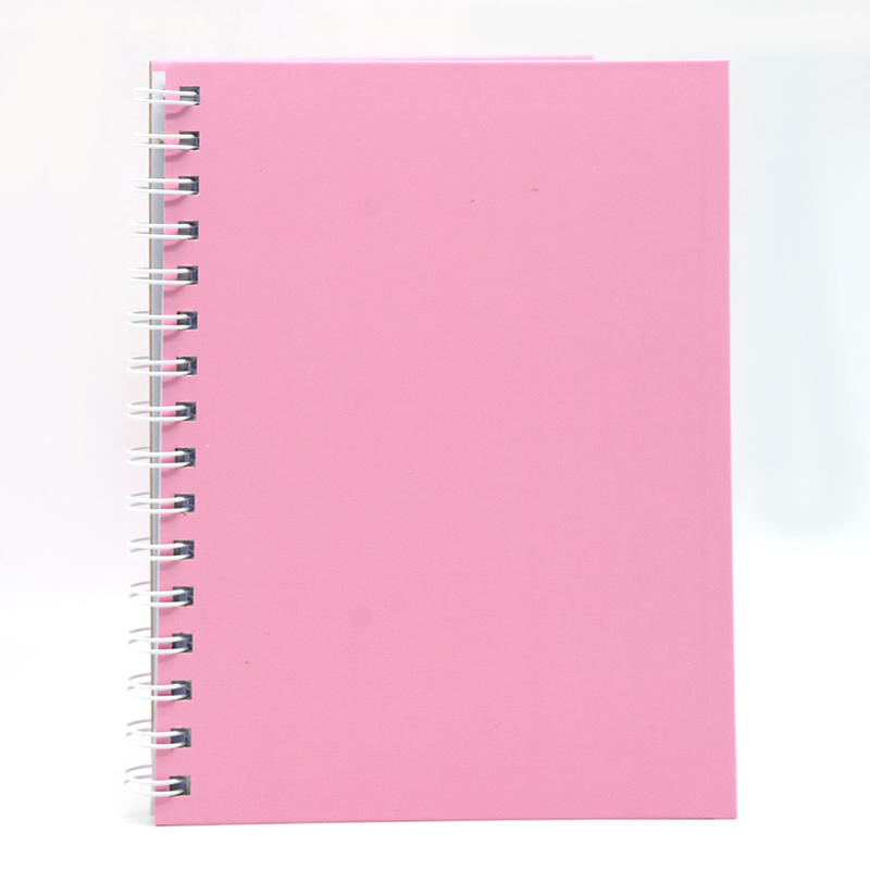 HARD COVER PLAIN SPIRAL 1LINE NOTEBOOK 80PAGE A5 LIGHT PINK