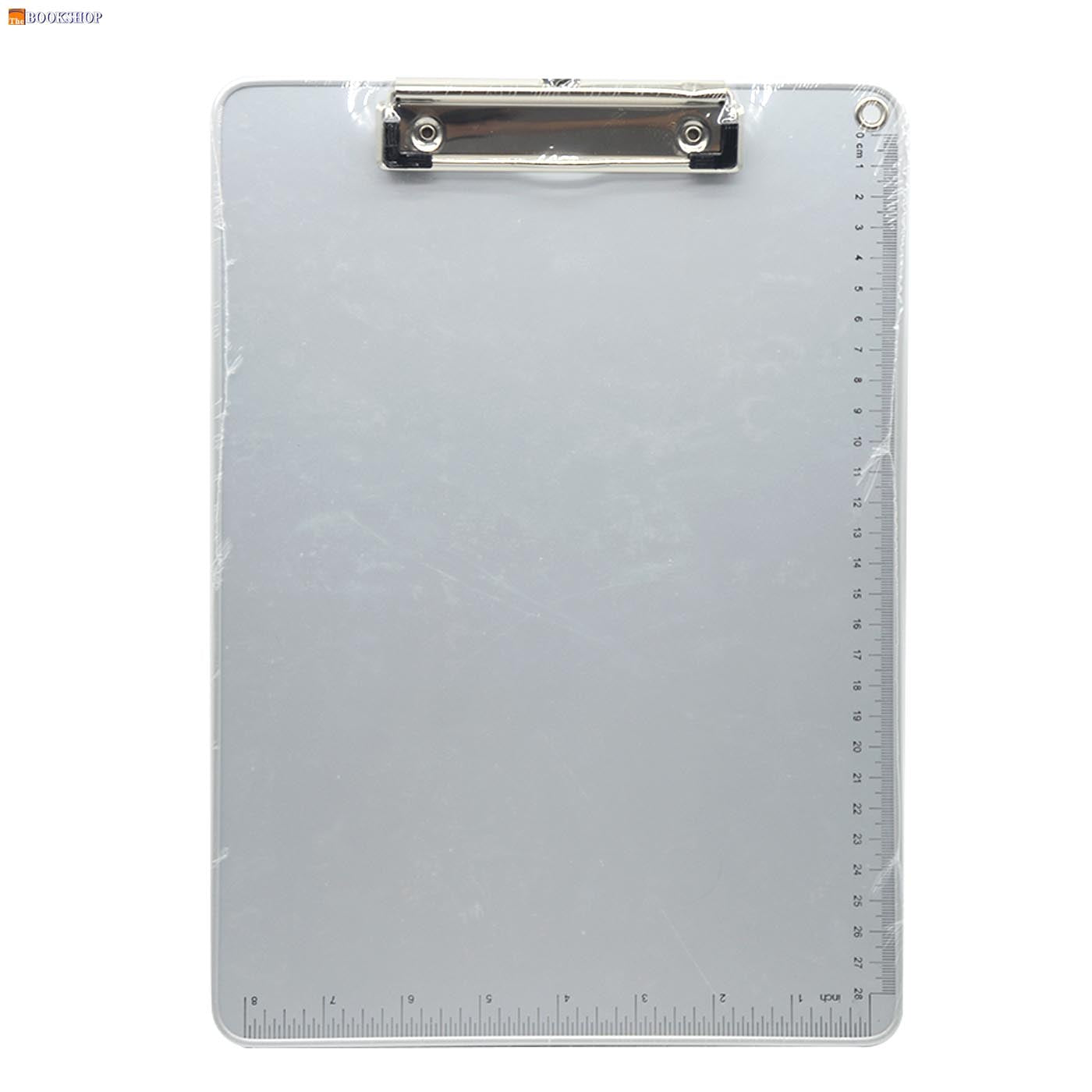 METALLIC CLIP BOARD W/MEASUREMENT A4-SILVER