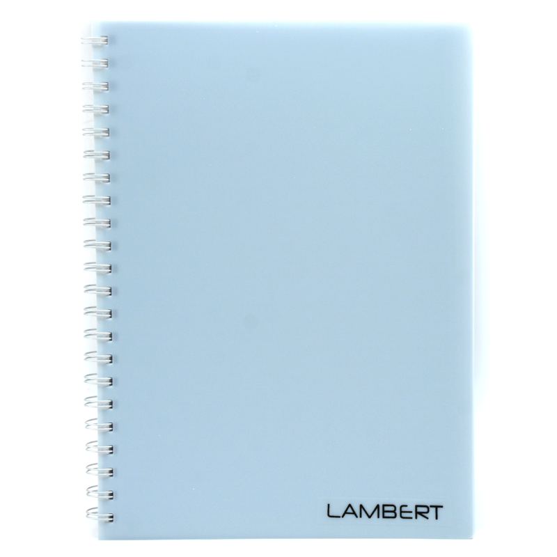 LAMBERT PP COVER SPIRAL 1LINE NOTE BOOK A4 100SH GREY