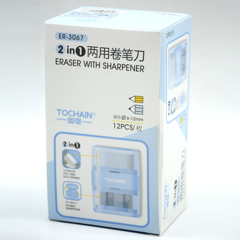 TOCHAIN 2 IN 1 ERASER+SHARPENER ER-3067