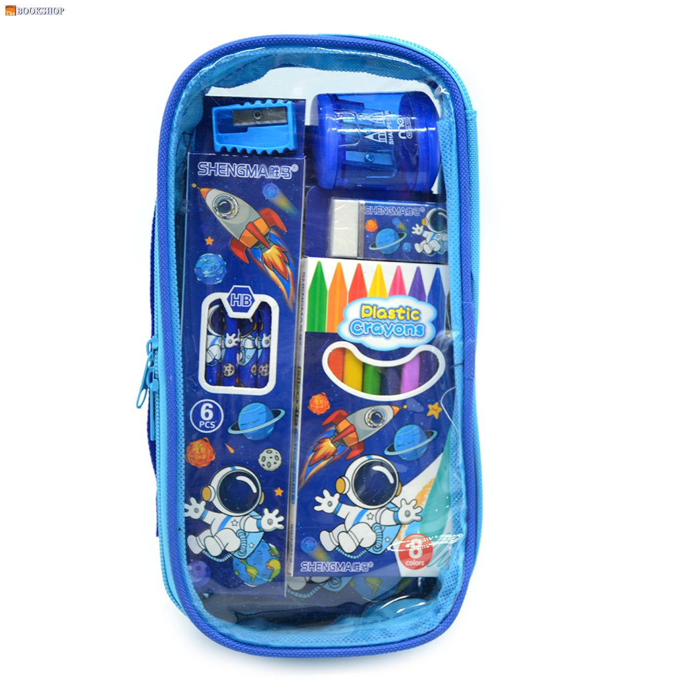 SHENGMA 7 IN1 STATIONERY SET IN ZIPPER POUCH BAG