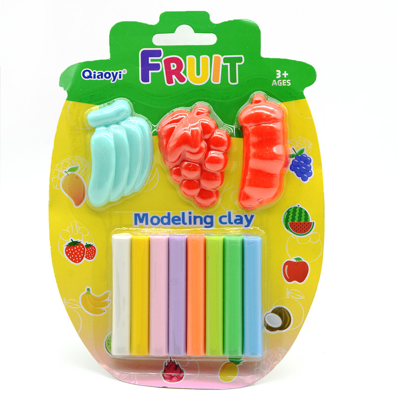 QIAOYI 8PCS MODELLING CLAY+3PCS FRUIT MOLD ACC PACK