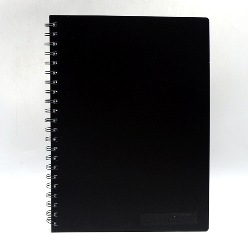 LAMBERT PP COVER SPIRAL 1LINE NOTE BOOK B5 100SH- BLACK