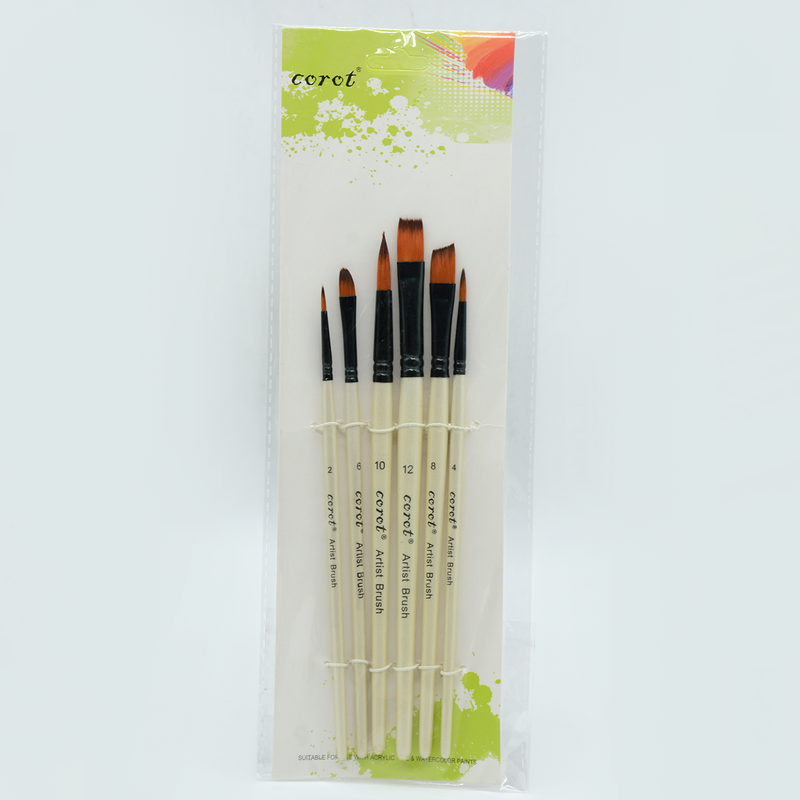 BIANYO COROT ARTIST BRUSH 6PCS PACK KLNLHB0008