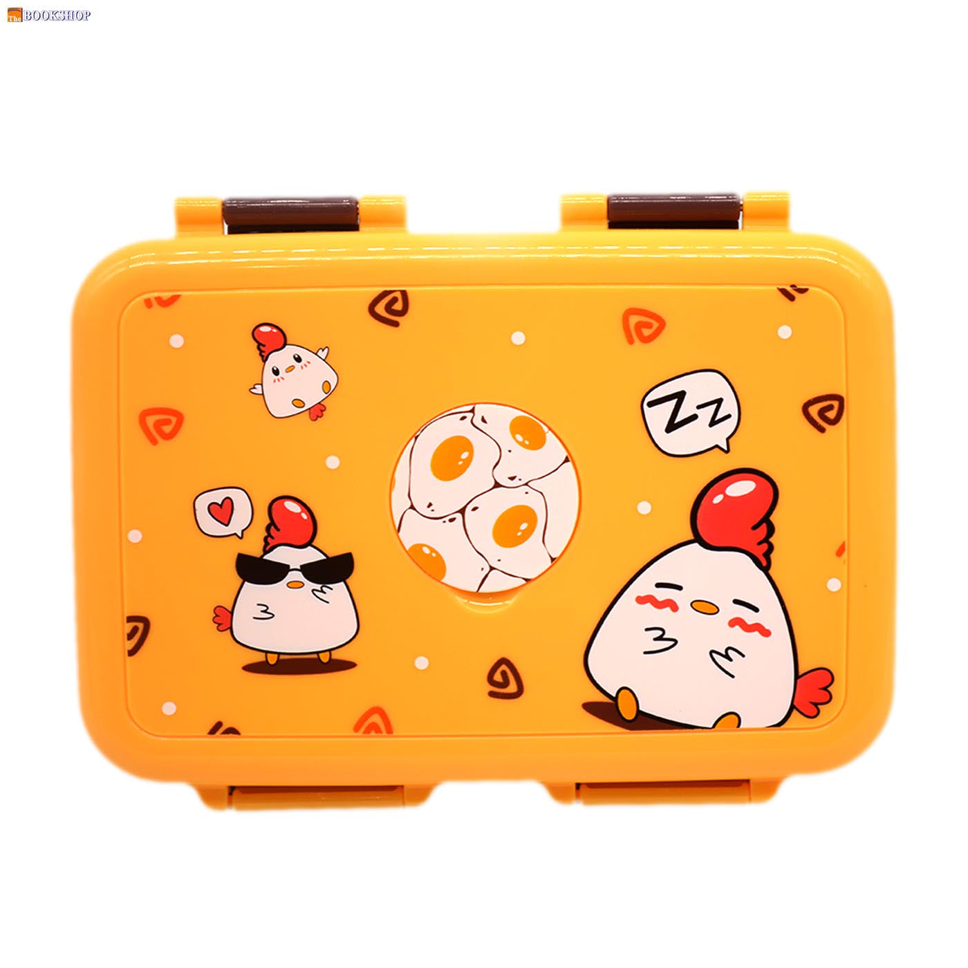 JINBAO PLASTIC LUNCH BOX W/3 DIVISION&2CLOSURE ASSTD JB659