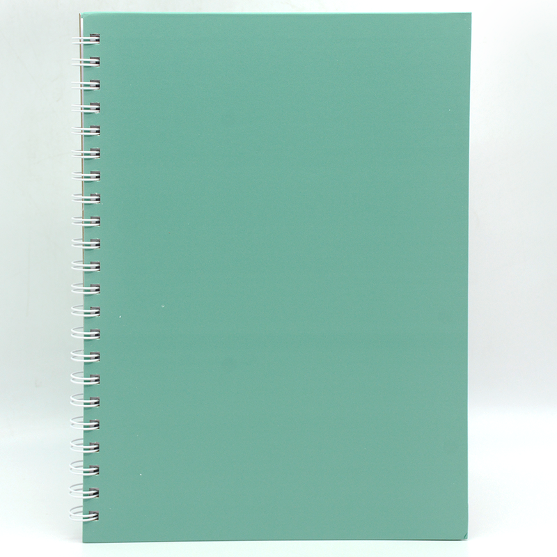 HARD COVER PLAIN SPIRAL 1LINE NOTEBOOK 100PAGE A4-GREEN