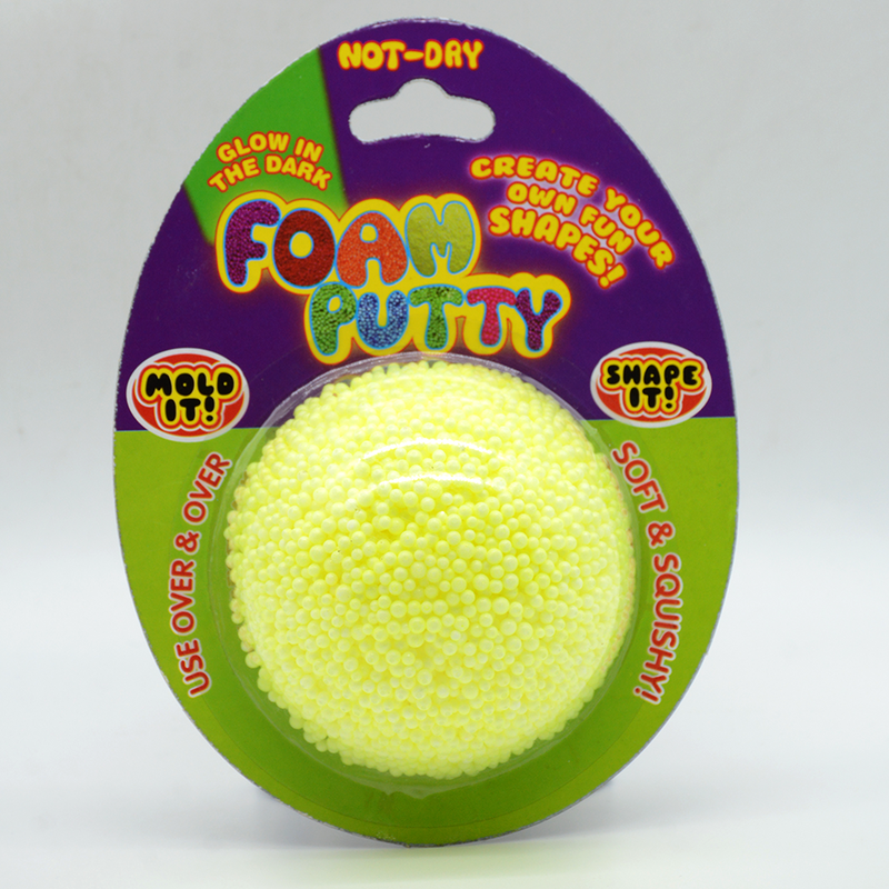 GLOW IN DARK NON-DRY FOAM PUTTY ASST.