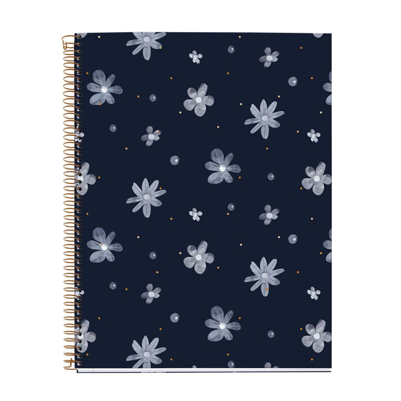 MIQUELRIUS MR HARD COVER SPIRAL A4 80G 120SHT 1LINE NOTEBOOK-MIDNIGHT