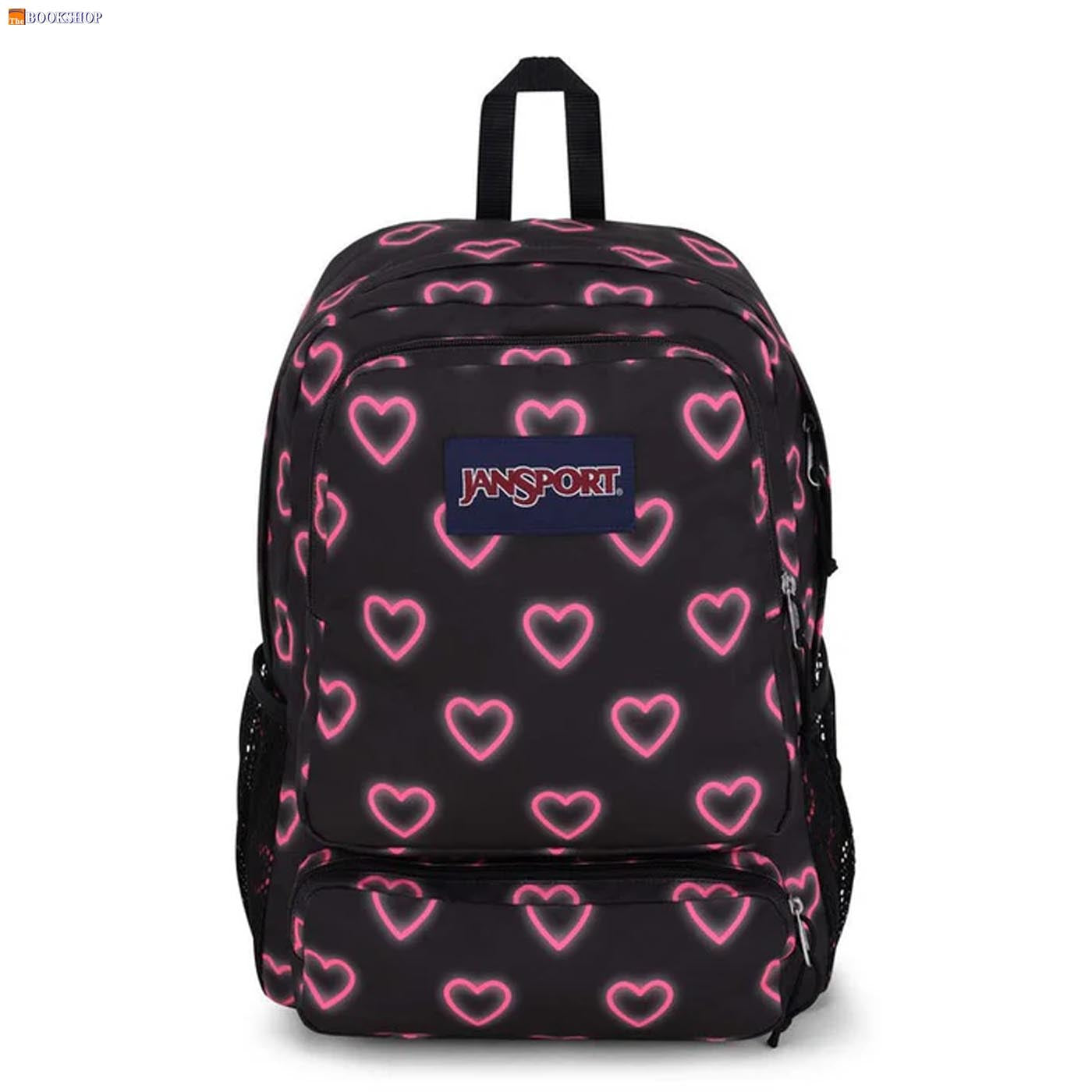 JANSPORT DOUBLETON BACKPACK 29L-HAPPY HEARTS BLACK