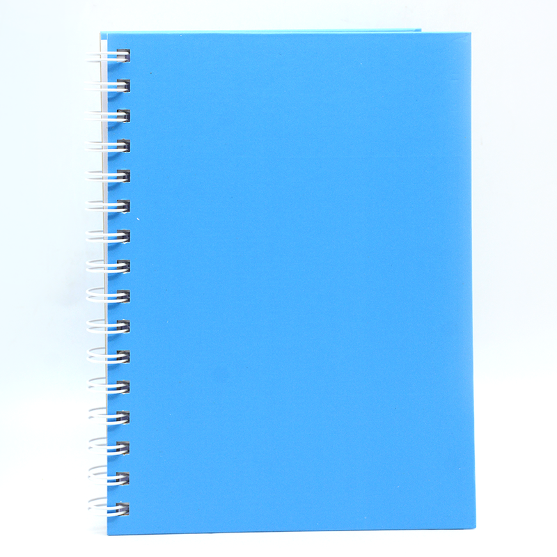 HARD COVER PLAIN SPIRAL 1LINE NOTEBOOK 80PAGE A5 SKY BLUE