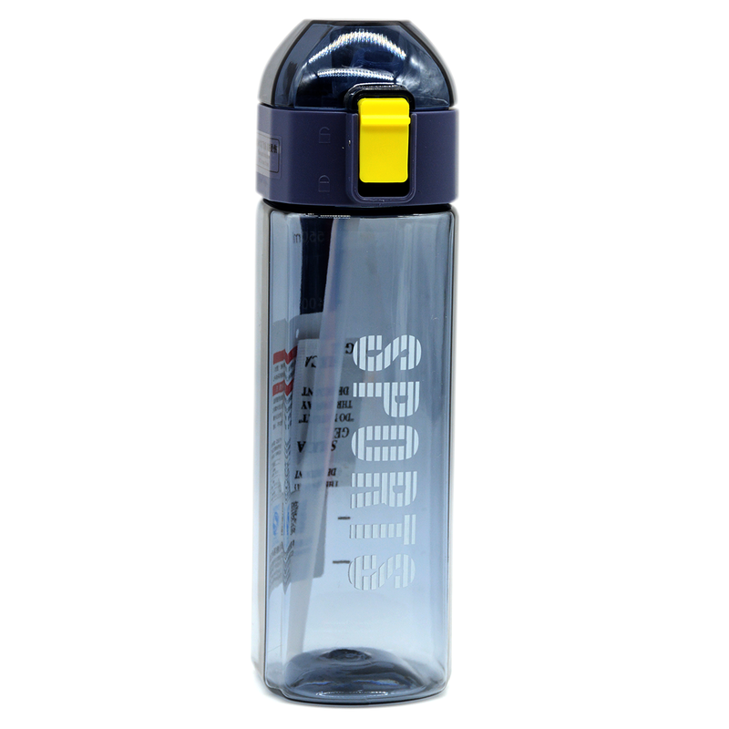 SPORTS TRANSPARENT WATER BOTTLE 550ML ASSTD