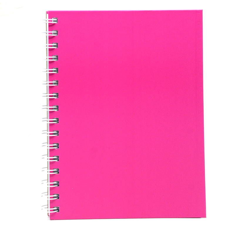 HARD COVER PLAIN SPIRAL 1LINE NOTEBOOK 80PAGE A5 FUCHSIA