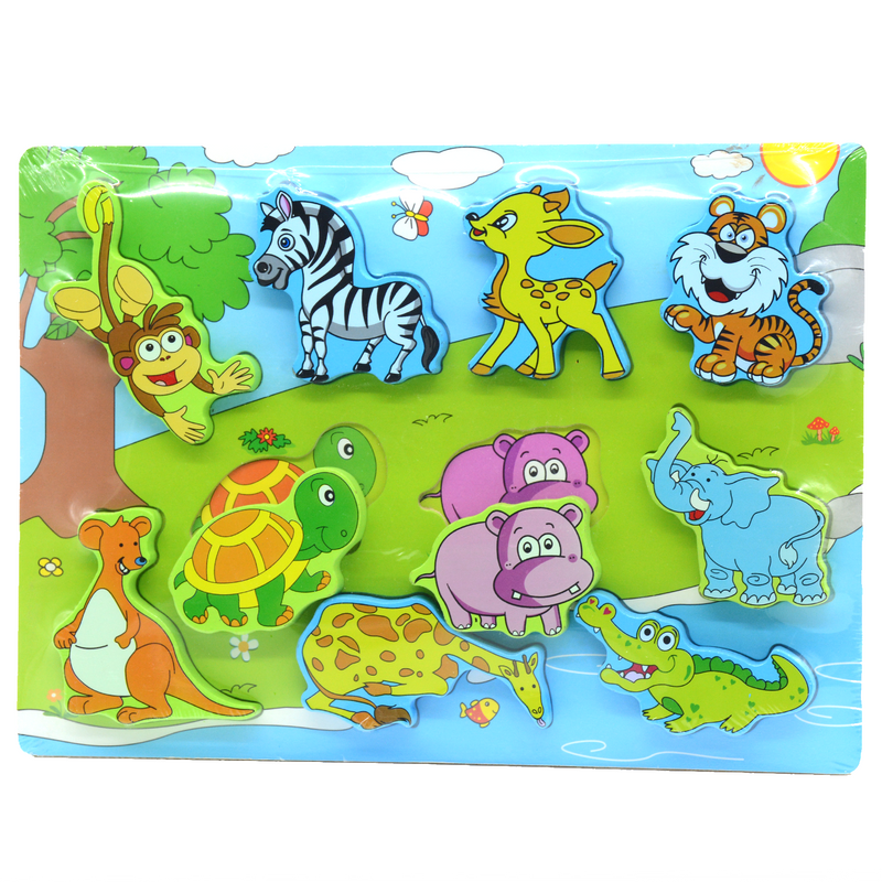 WOODEN PUZZLE BOARD- WILD ANIMALS