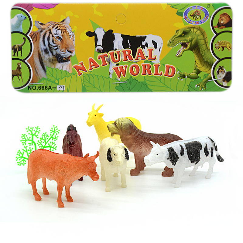 PLASTIC FARM ANIMALS 6PCS PACK SMALL