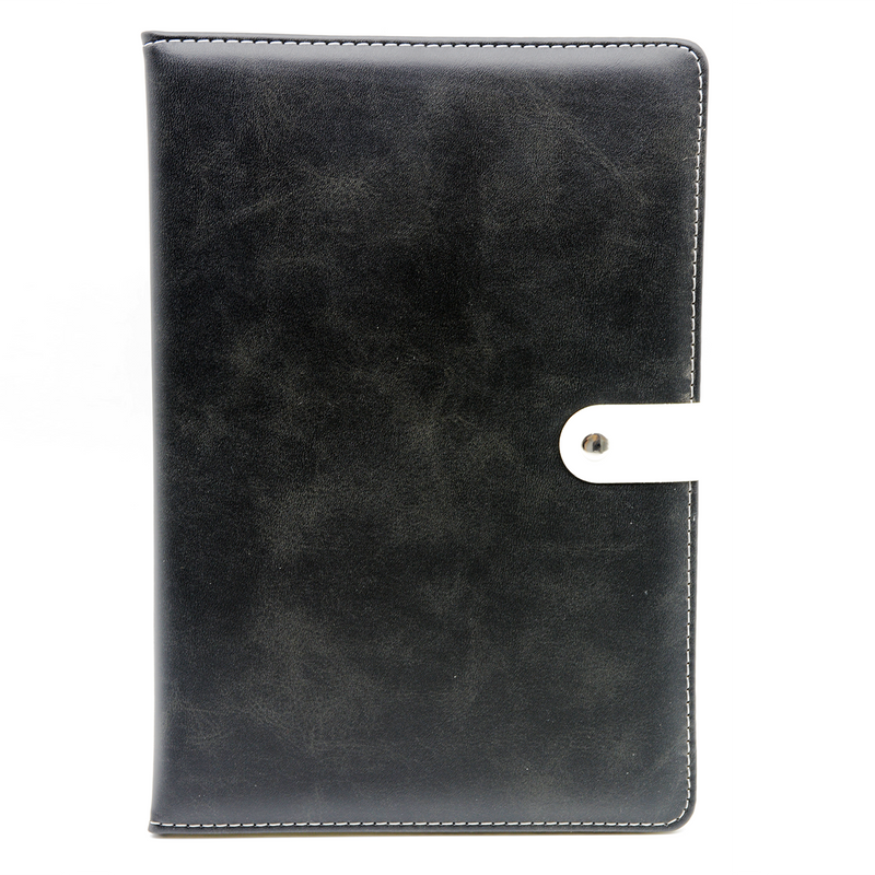 LEATHER COVER NOTEBOOK 18K 90SHT W/CLOSURE A5 35-18