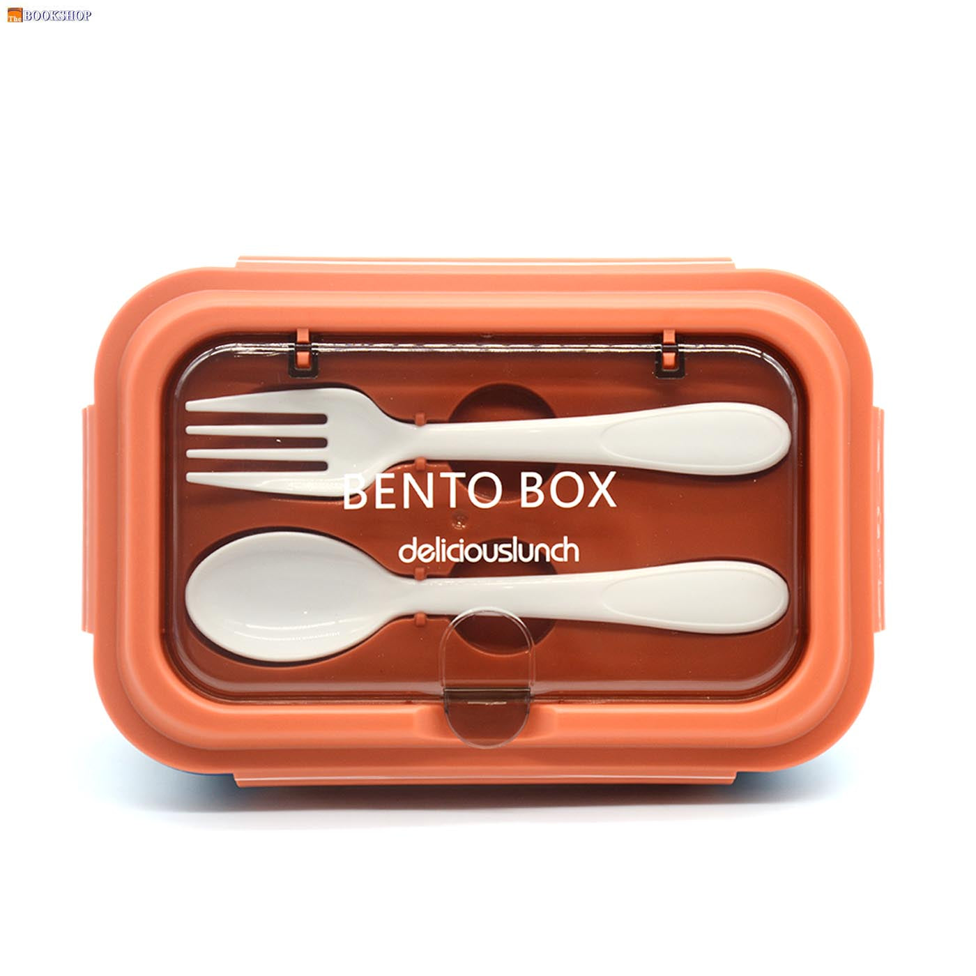 PLASTIC LUNCH BOX 2SPOON W/2 DIVISION ASSTD HC6527