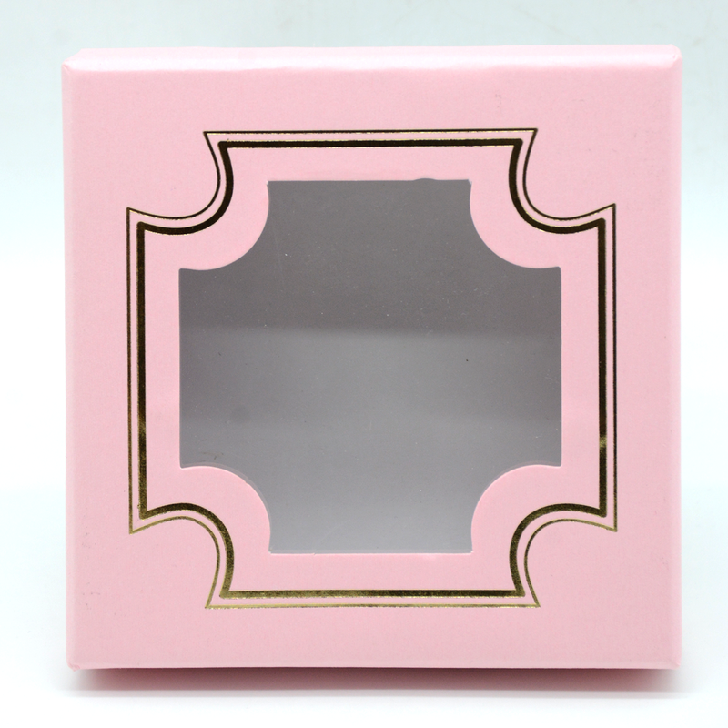 CHOCOLATE BOX 12X12X4CM (9 SECTION) GOLDEN PARTITION W/PINK COVER 0813191