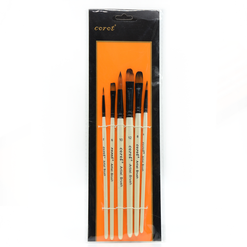 BIANYO COROT ARTIST BRUSH 6PCS PACK KLNLHB0009