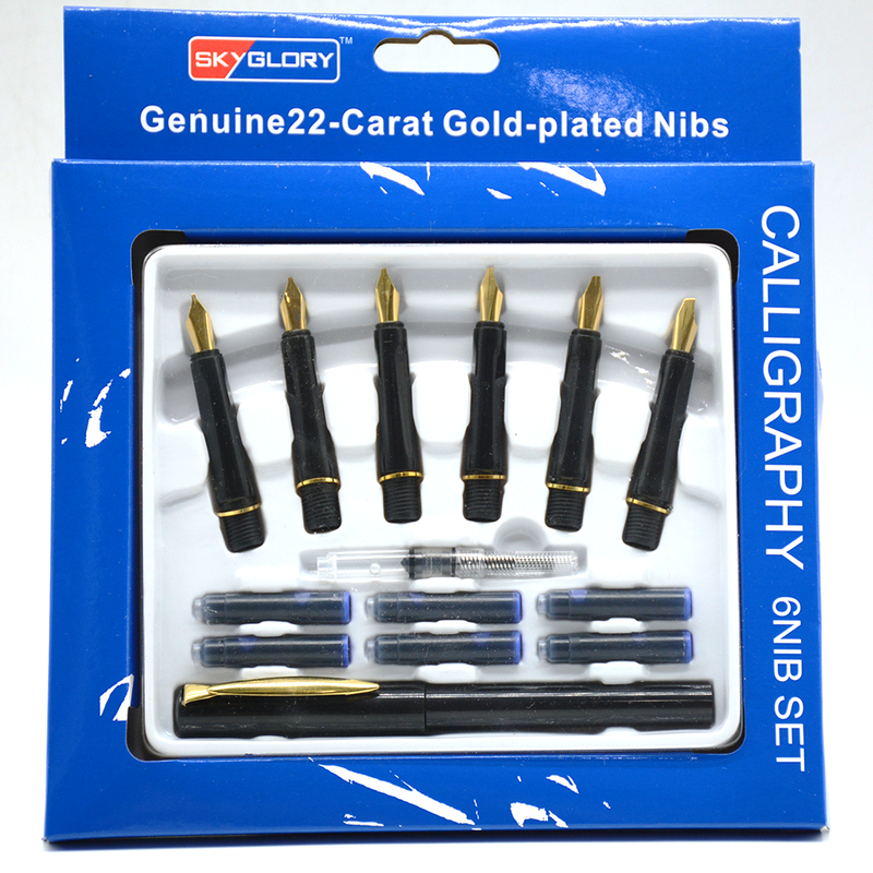 SKYGLORY CALLIGRAPHY 6NIB PEN SET