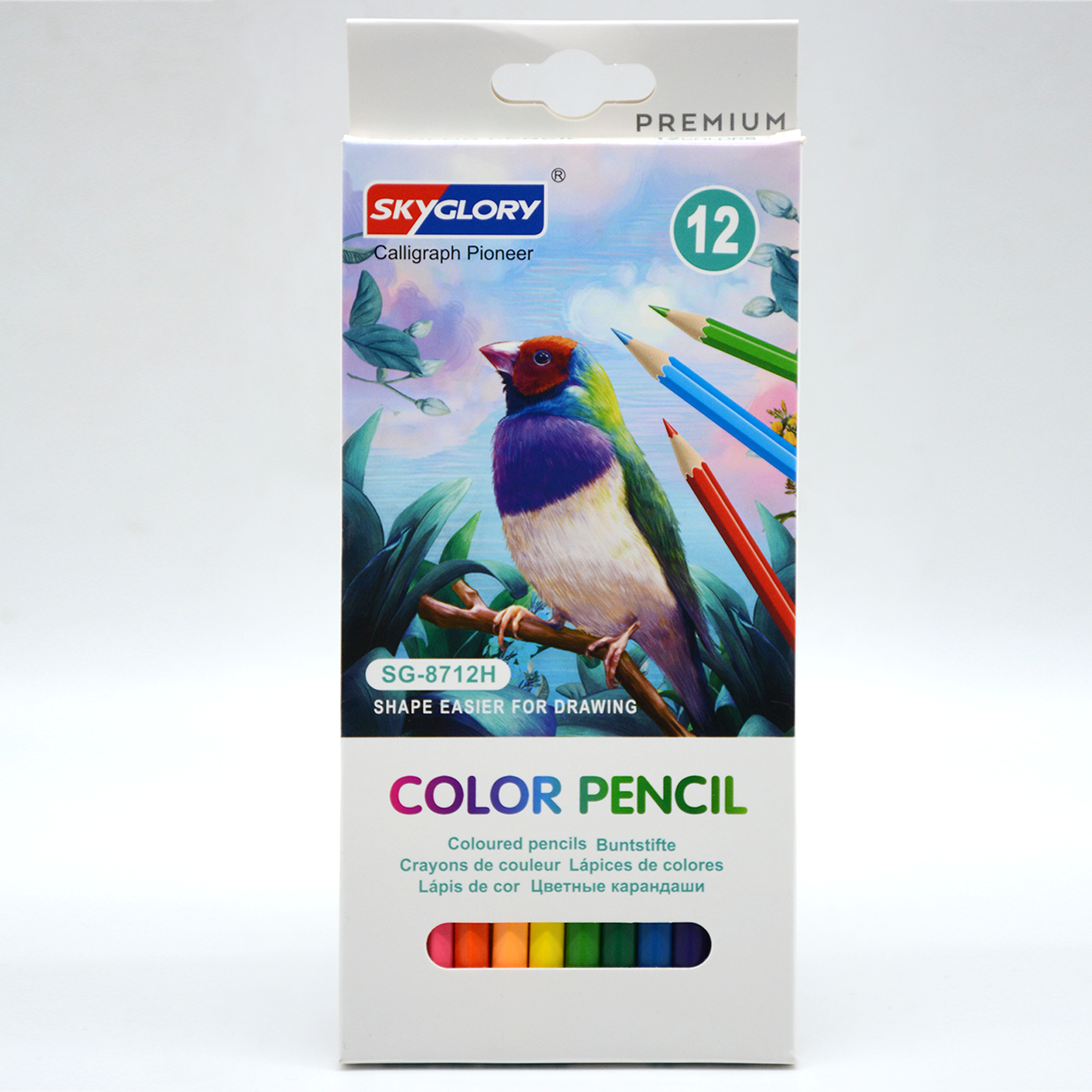 SKYGLORY COLOR PENCIL 12COLORS PKT