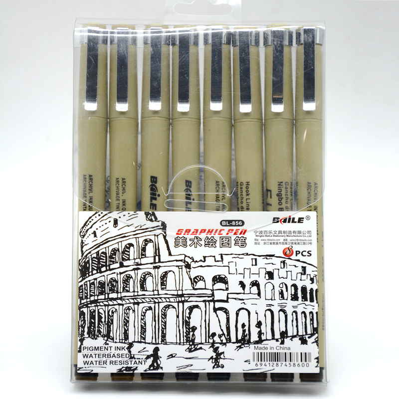 BAILE GRAPHIC LINE MARKING PEN 8PCS/PKT