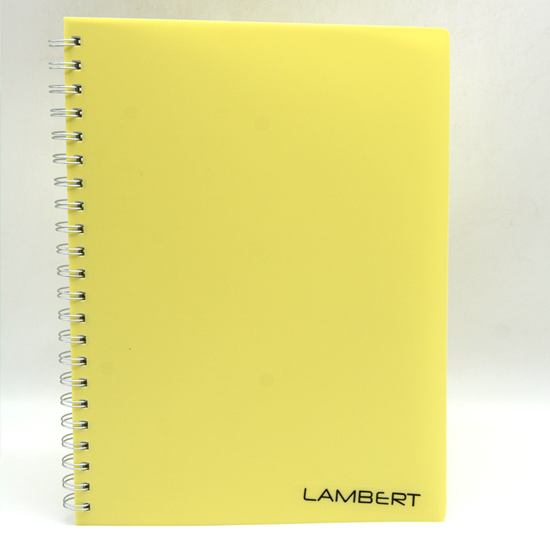 LAMBERT PP COVER SPIRAL 1LINE NOTE BOOK A4 100SH YELLOW