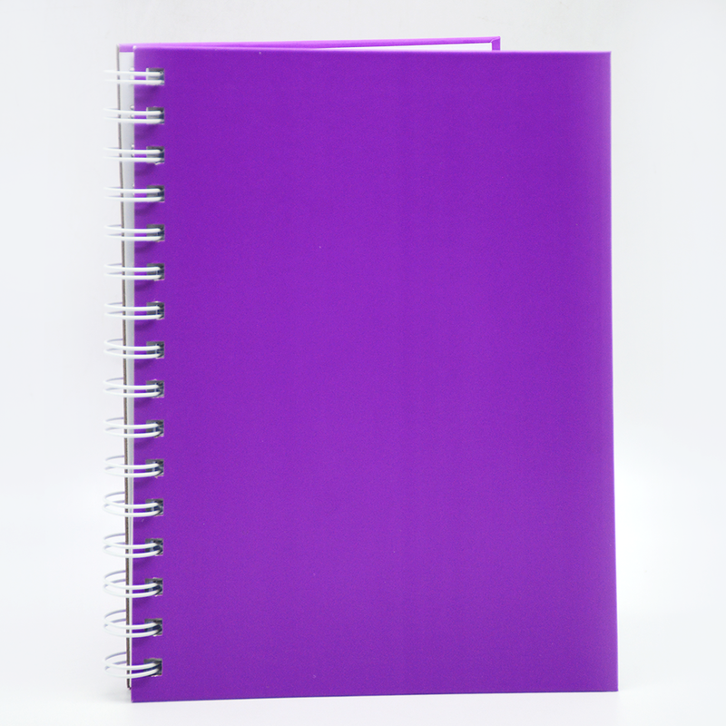 HARD COVER PLAIN SPIRAL 1LINE NOTEBOOK 80PAGE A5 PURPLE